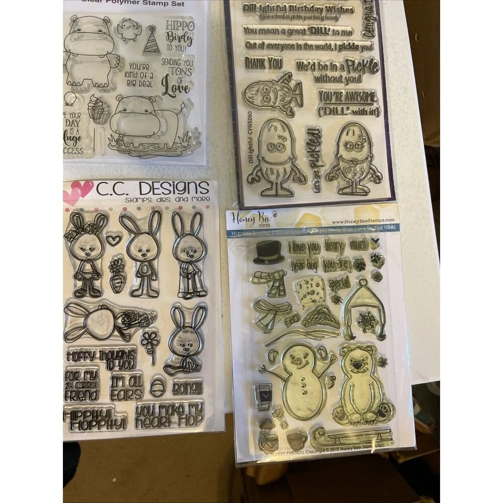 HUGE Mixed Lot of Clear Stamps For Crafting ANIMALS NATURE ETC
